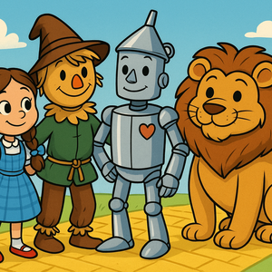 Fundraising Page: Dorothy, Scarecrow, Tinman and Lion